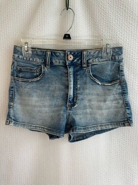 American Eagle Outfitters Hi-Rise Shortie Women’s Blue Denim Jean Shorts Size: 8